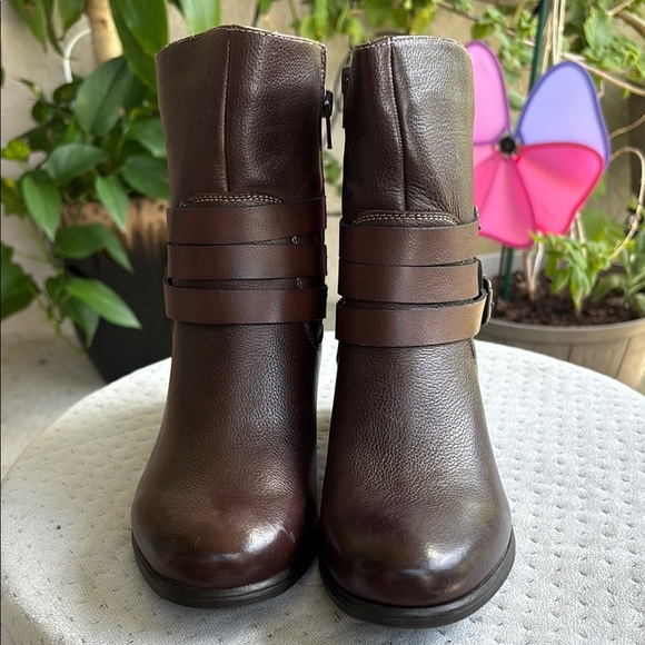 Naturalizer Dark Brown Ankle Boots with Straps - Picture 13 of 15